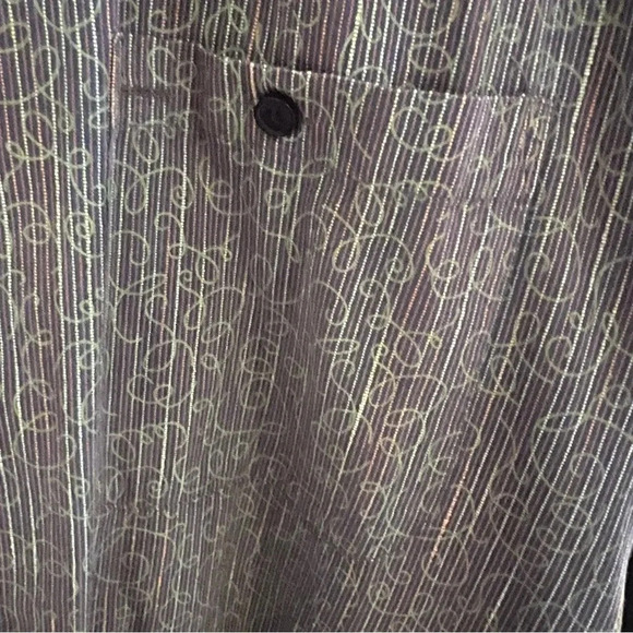 Road striped and textured multicolored button down shirt w/pocket size XL - Picture 4 of 9